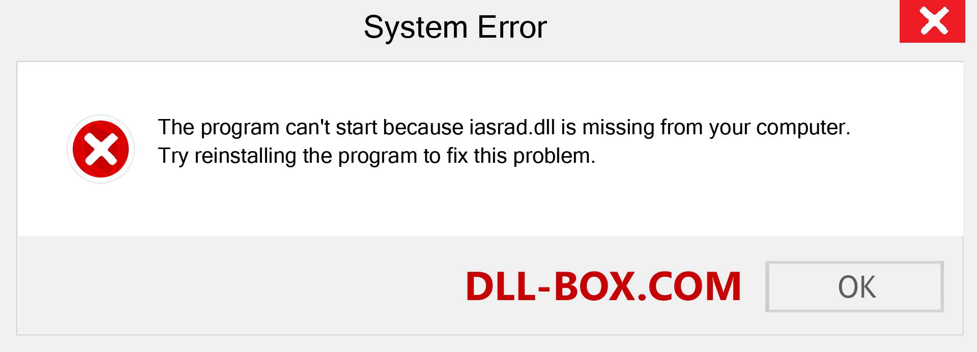  iasrad.dll file is missing?. Download for Windows 7, 8, 10 - Fix  iasrad dll Missing Error on Windows, photos, images